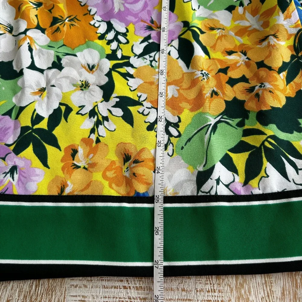 Ann Taylor Blooming Floral Spring Garden Kimono Top Wrap Blouse Shirt XS or S